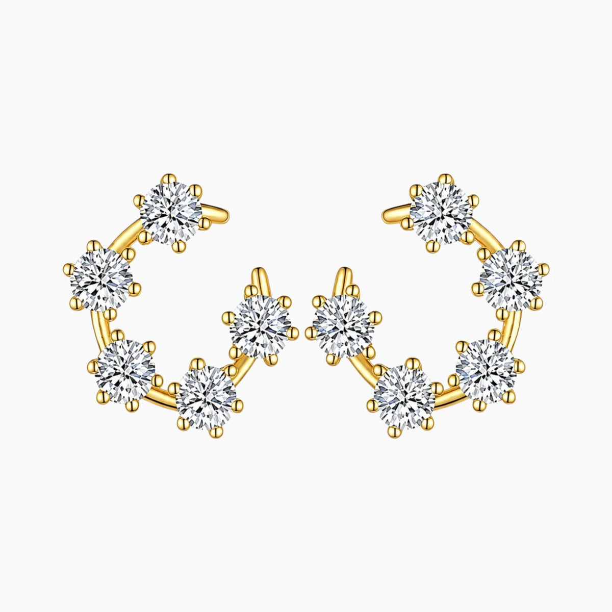 Round Moissanite Stud Earrings