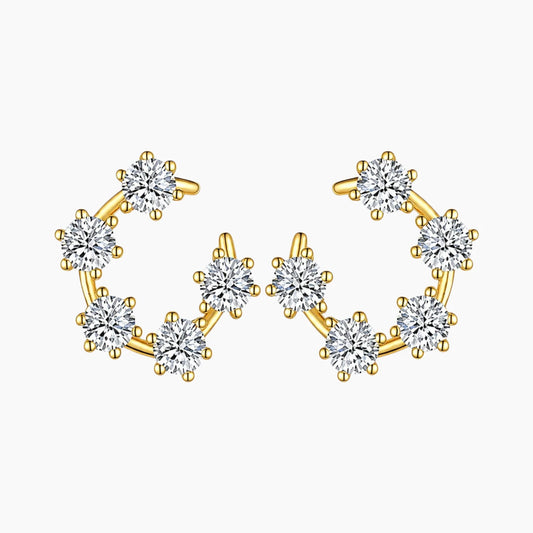 Round Moissanite Stud Earrings