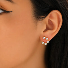 Round Moissanite Stud Earrings