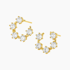 Round Moissanite Stud Earrings
