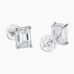 Square Moissanite Stud Earrings