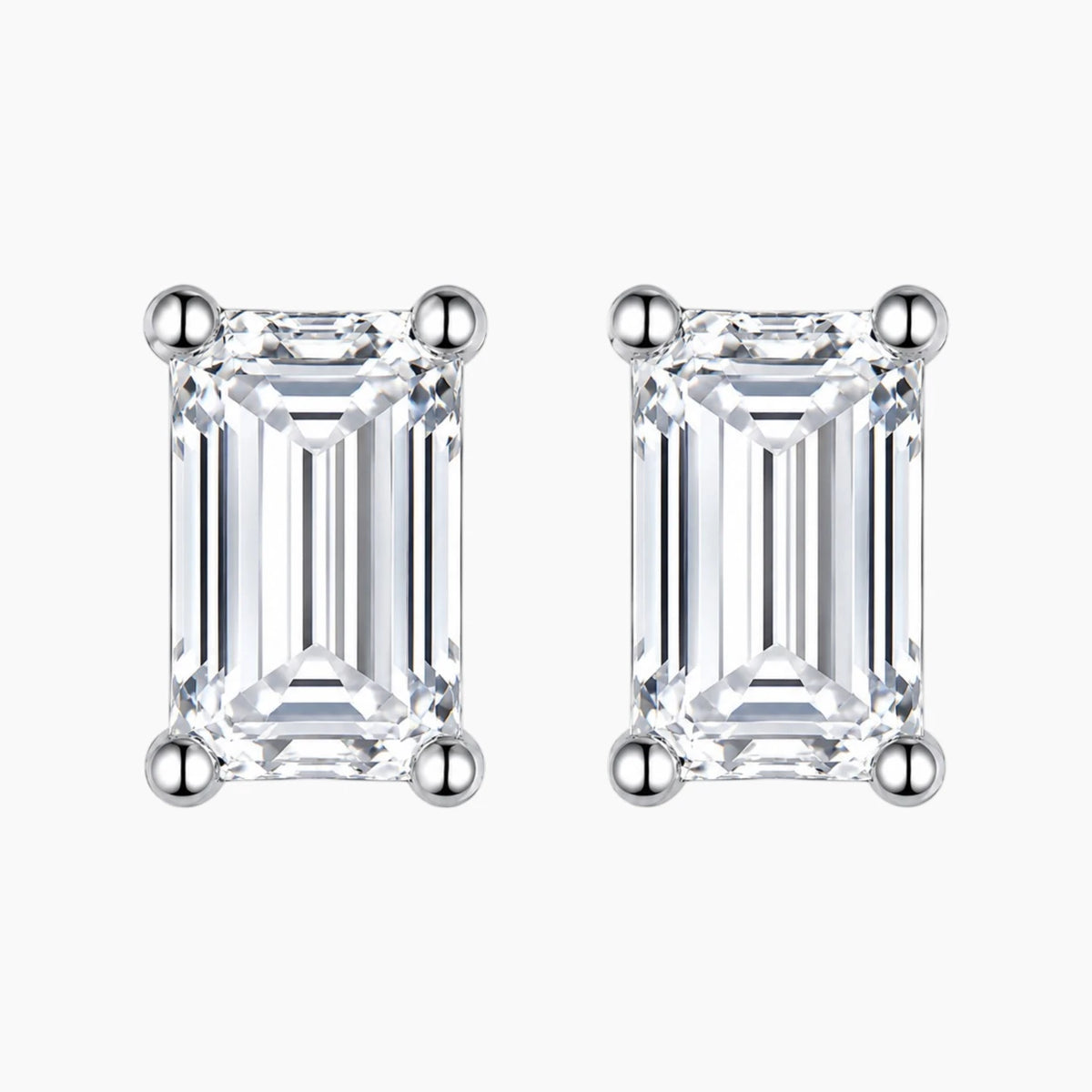 Square Moissanite Stud Earrings