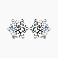 Six-Prong Moissanite Earrings