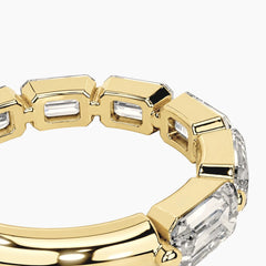 Lumina Deco  Luxe Horizontal Emerald Cut Moissanite Ring