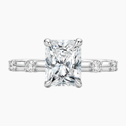 2 Carat Radiant Brilliant Cut Moissanite Engagement Ring