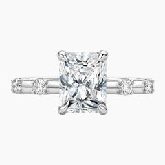 2 Carat Radiant Brilliant Cut Moissanite Engagement Ring