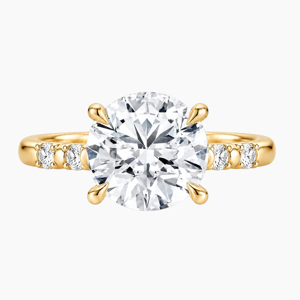 2 Carat Round Brilliant Cut Moissanite Engagement Ring