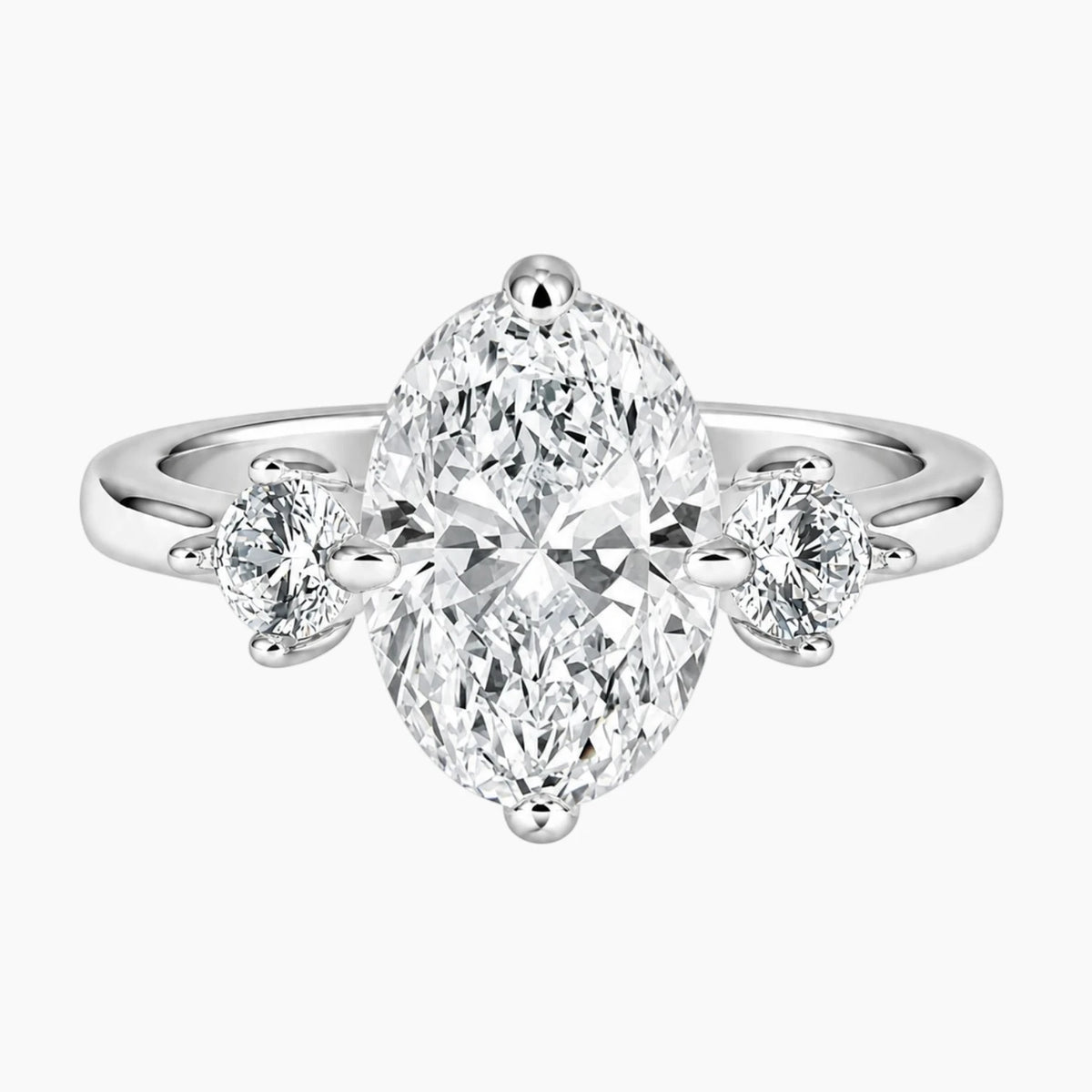 Adjustable Oval Cut Moissanite Ring