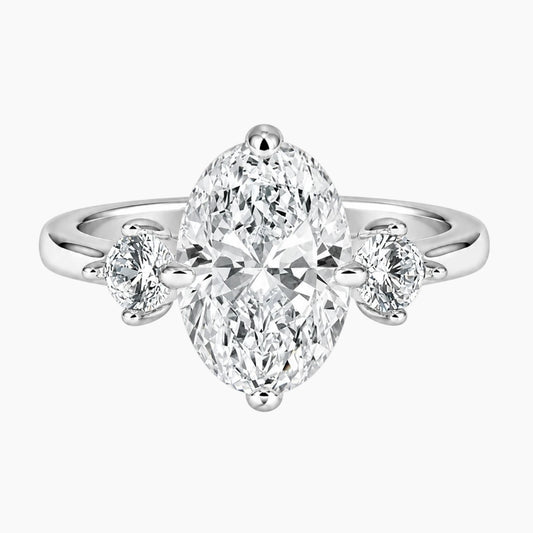 Adjustable Oval Cut Moissanite Ring