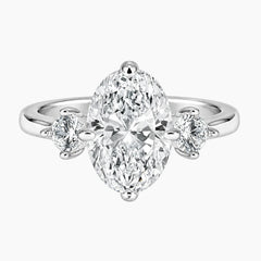 Adjustable Oval Cut Moissanite Ring