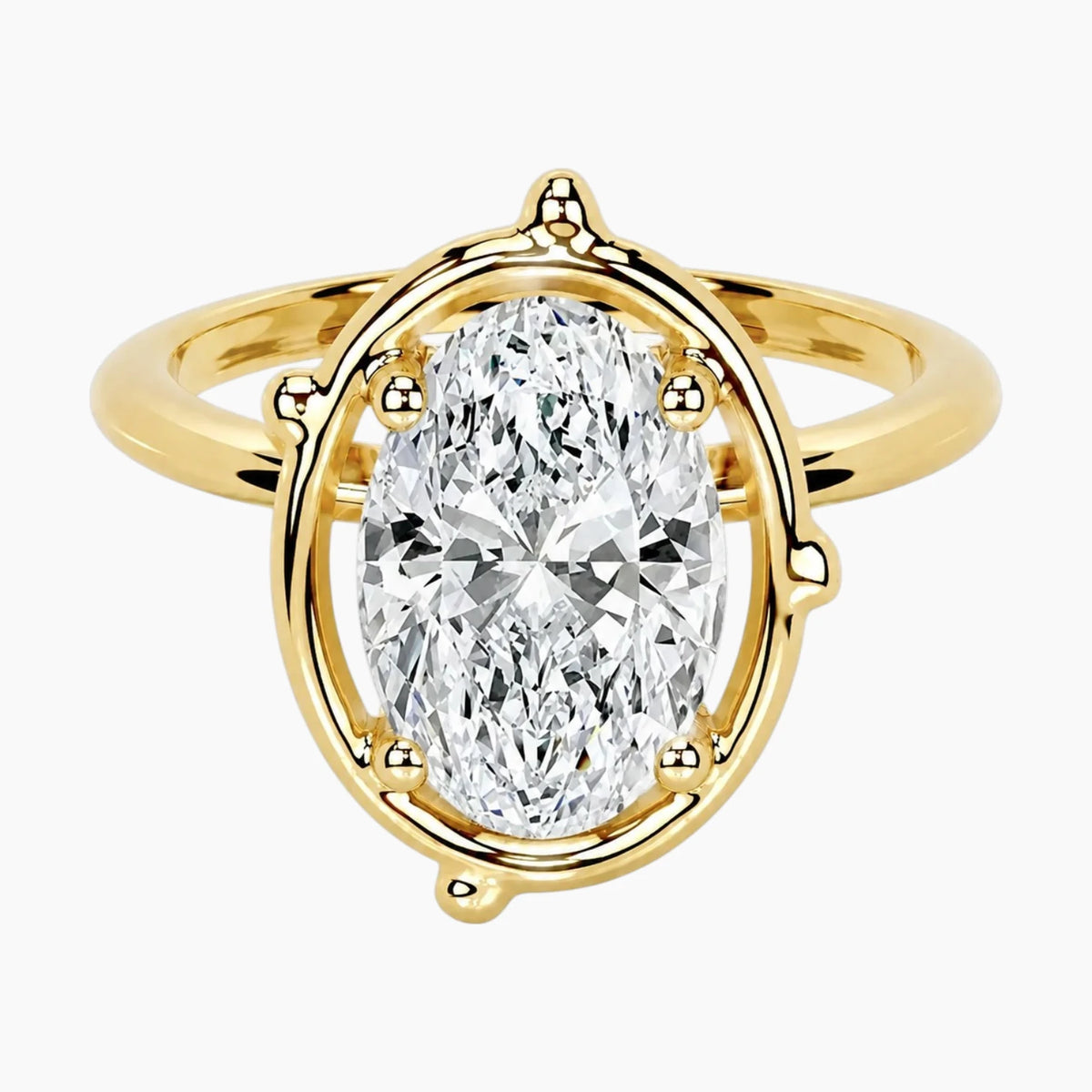 Rooted in Love Oval Cut Moissanite Ring