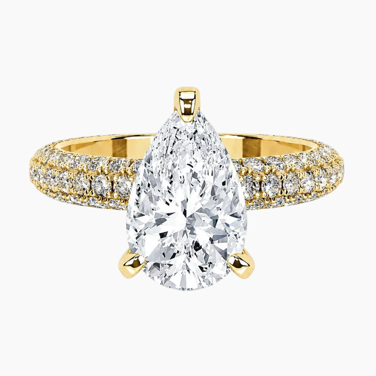 Valentina Pear Cut 2 Carat Hidden Halo Ring