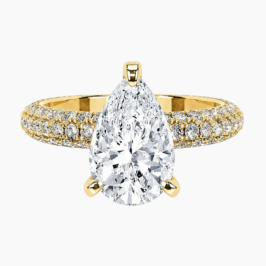 Valentina Pear Cut 2 Carat Hidden Halo Ring