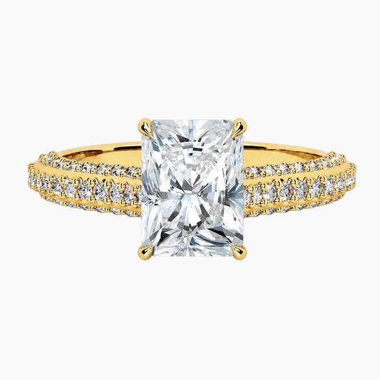 Valentina 2CT Radiant Brilliant Hidden Halo Ring