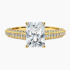 Valentina 2CT Radiant Brilliant Hidden Halo Ring
