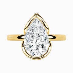 Gourd-shaped Pear Moissanite Ring