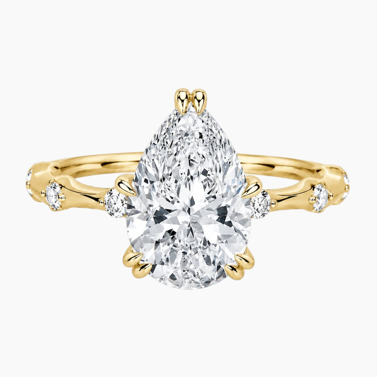 Celeste 2CT Pear Moissanite Ring