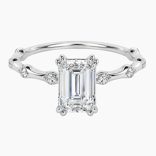 Wilma Emerald Cut Moissanite Ring