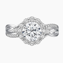 Vine-shaped Design Moissanite Ring