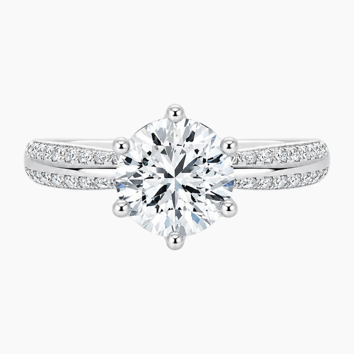 Luxurious Six-prong Moissanite Ring