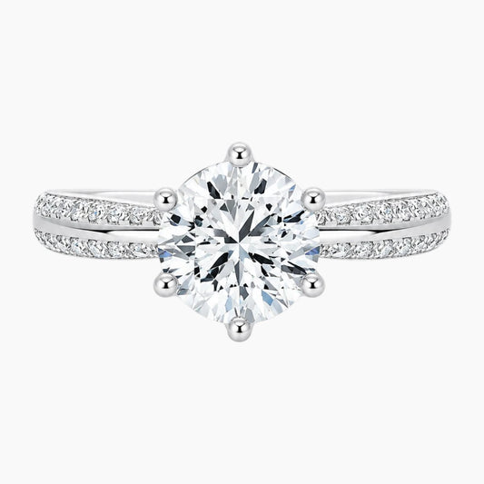 Luxurious Six-prong Moissanite Ring