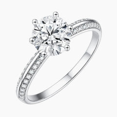 Luxurious Six-prong Moissanite Ring