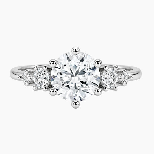 The Starlight Graduated Round Moissanite Five-Stone Ring