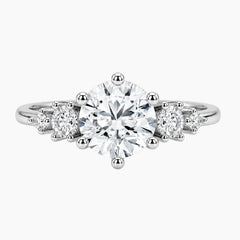 The Starlight Graduated Round Moissanite Five-Stone Ring