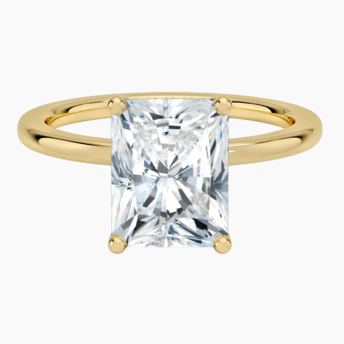 Radiant Moissanite Tulip Petal Setting Ring