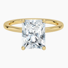 Radiant Moissanite Tulip Petal Setting Ring