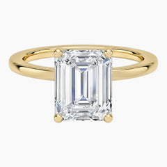 Tulip Amara Emerald-Cut Moissanite Solitaire Ring