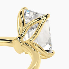 Tulip Amara Emerald-Cut Moissanite Solitaire Ring