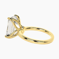 Tulip Amara Emerald-Cut Moissanite Solitaire Ring