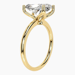 Tulip Amara Emerald-Cut Moissanite Solitaire Ring