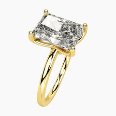 Radiant Moissanite Tulip Petal Setting Ring