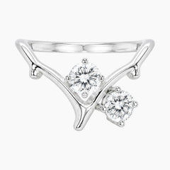 The Toi et Moi Branch 1ct TW Moissanite Two-Stone Ring