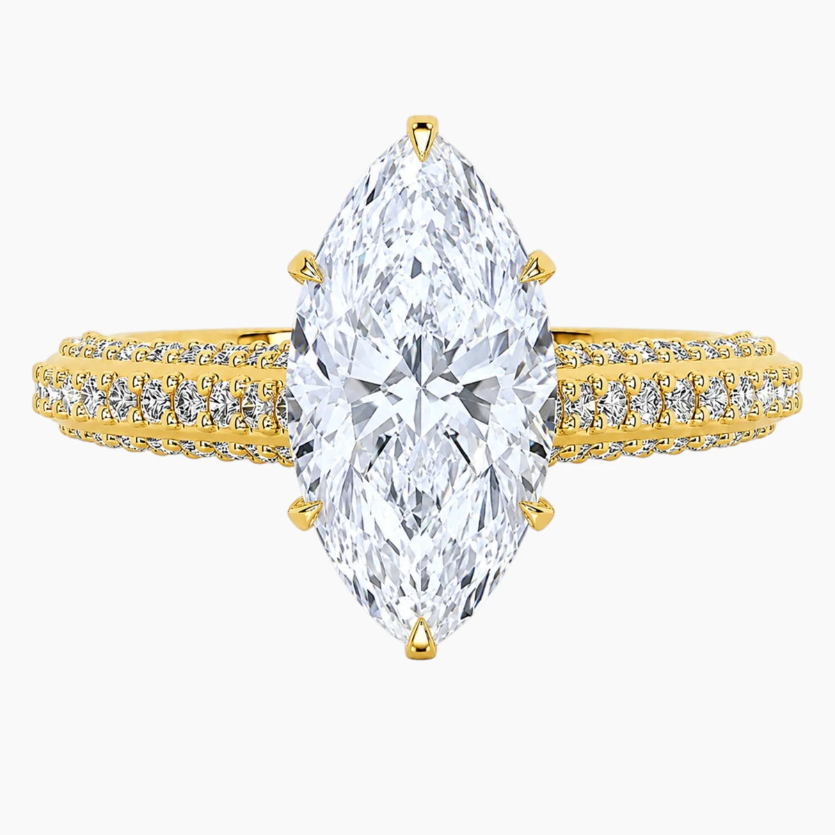 Eternal Grace 2 Carat Marquise Cut Hidden Halo Moissanite Ring