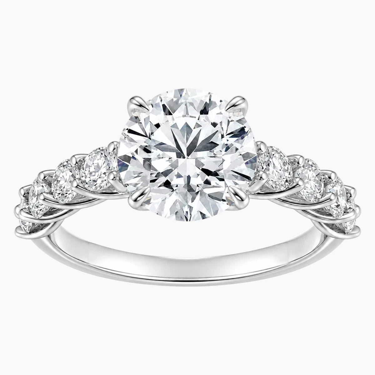 Round Heart True Love Moissanite Ring
