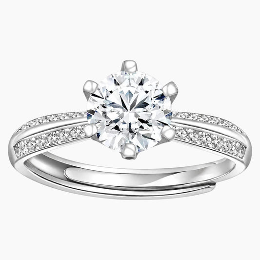 Moissanite Cathedral Engagement Ring