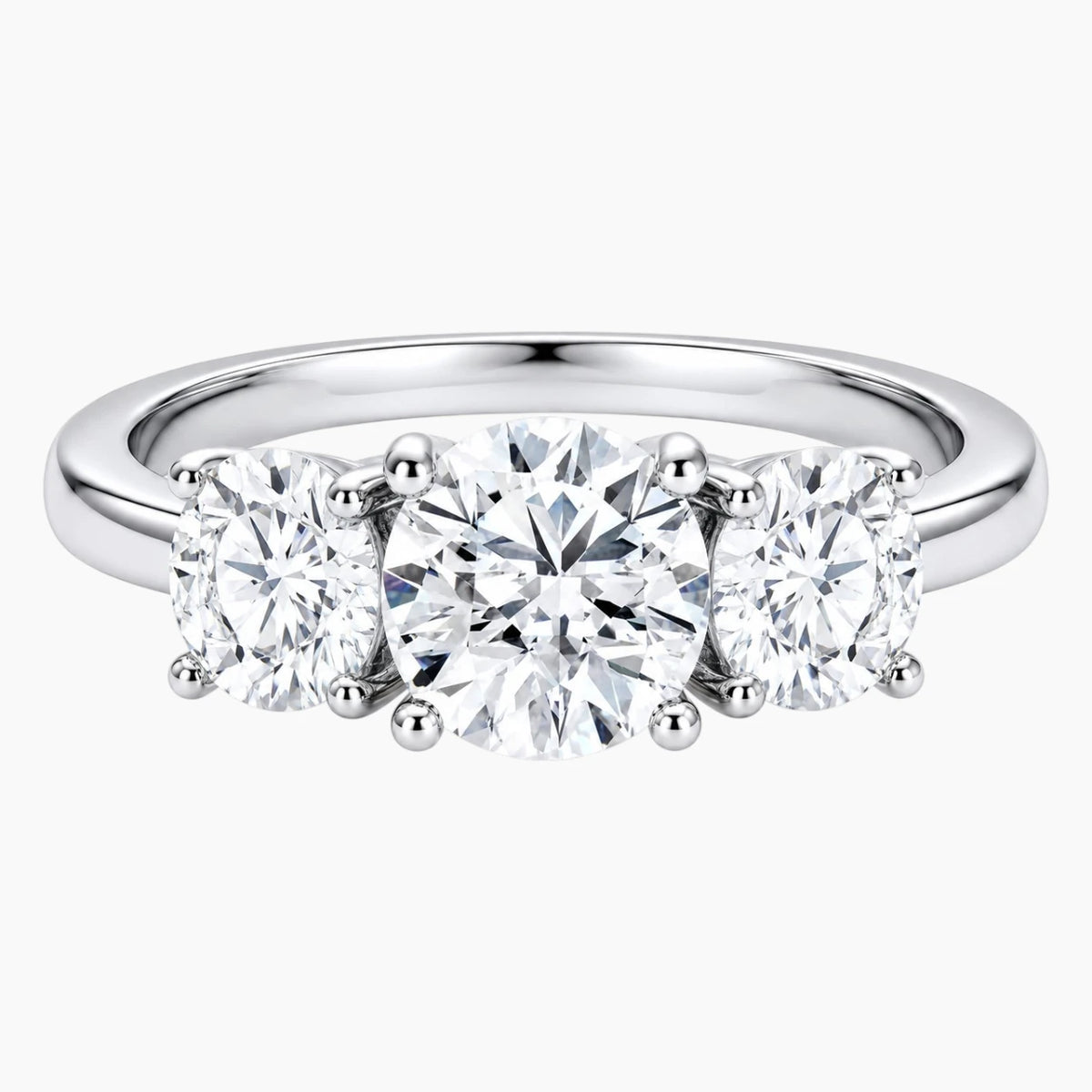 Celestial Glow Moissanite 3-Stone Ring