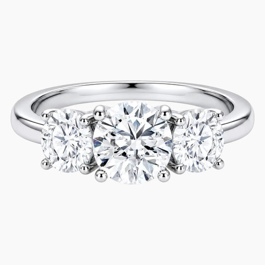Celestial Glow Moissanite 3-Stone Ring