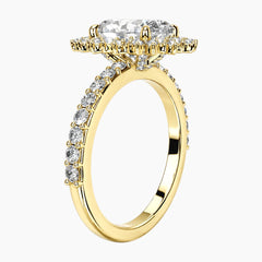Eternal Radiance 2CT Oval Cut Hidden Halo Moissanite Engagement Ring