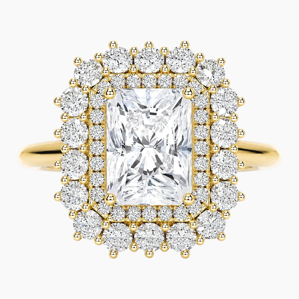 Éclat Lumière 2 Carat Radiant Cut Moissanite Ring