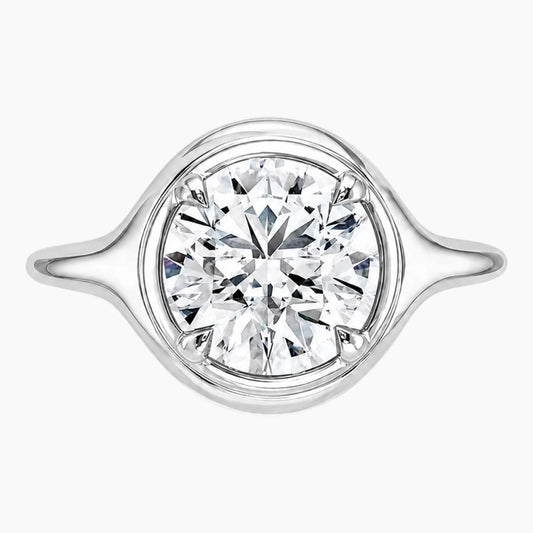 Lumière Éternelle 2 Carat Round Cut Moissanite Ring