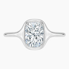Lumière Éternel 2 Carat Elongated Cushion Moissanite Solitaire Ring
