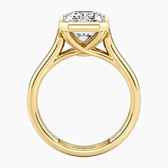 Aurelia Lumière 2 Carat Emerald Cut Moissanite Double Band Ring