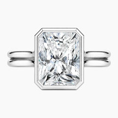 Aurelia Lumière 2 Carat Radiant Cut Moissanite Double Band Ring