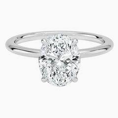 Aurelia Oval Moissanite Tulip Setting Ring