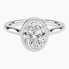 Queen Setting Oval Moissanite Ring