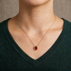 Vespera 2 Carat Round Lab-Grown Ruby Pendant Necklace